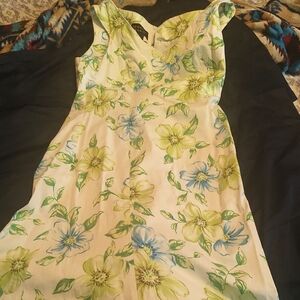 Spenser Jeremy Floral Midi Dress - Green and Blue